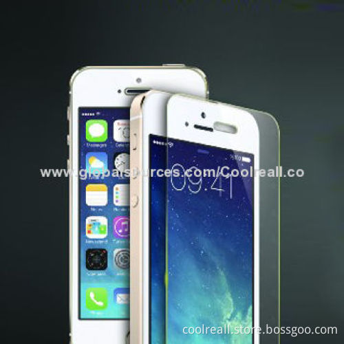 Coolreall Premium 0.2/0.33mm Tempered Glass Screen Protector for iPhone 5/5C/5S with Natural Color